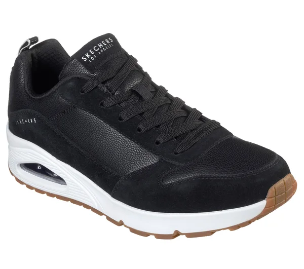 Skechers Men's Uno Stacre Sneaker - Black/White