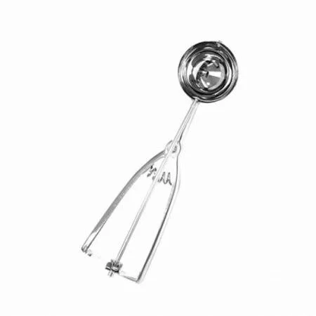 4 oz - Stainless Steel Disher- Ambidextrous 2 3/4 inch, 8 Scoop, Pack of 12, Silver