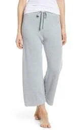 Barefoot Dreams Women's CozyChic Ultra Lite Culotte Capri Pants, Fog Gray, Medium