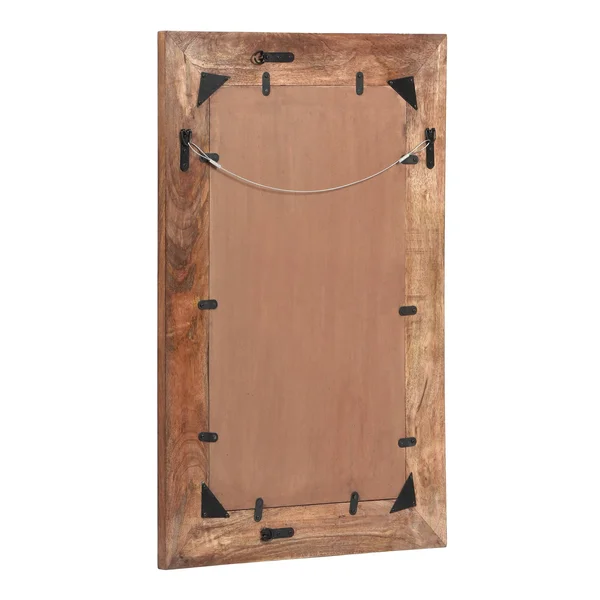 Ridgeway Boho Handcrafted Rectangular Mango Wood Wall Mirror by Christopher Knight Home - 24.00x22 L x 1.00x22 W x 36.00x22 H