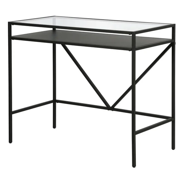 Baird Desk with Metal Shelf - Blackened Bronze 36x22