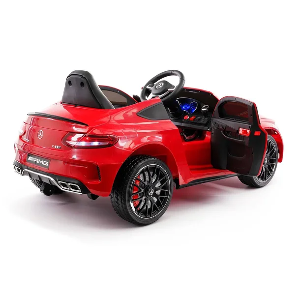 Mercedes C63S 12V Kids Ride-On Car with R/C Parental Remote, Red