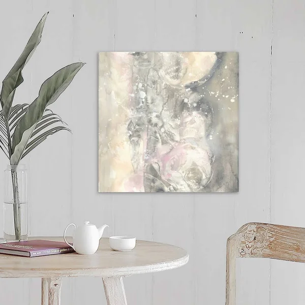 Blushing Snowflakes I - Canvas Wall Art, 20x20, Great Big Canvas