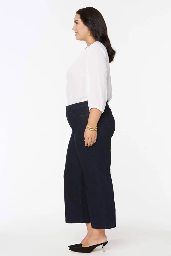 Nydj Teresa Wide Leg Ankle Jeans in Rinse Size 14W