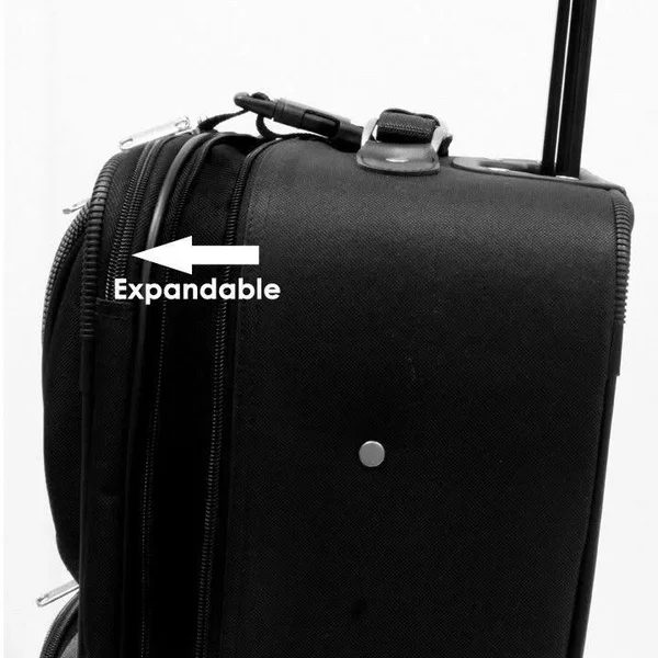 Traveler&s Choice Travel Select Amsterdam 4-Piece Expandable Luggage Set - Navy/Black