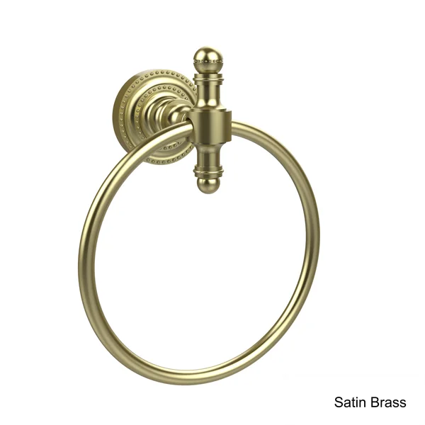 Allied Brass Retro Dot Towel Ring, Satin Brass Rd-16
