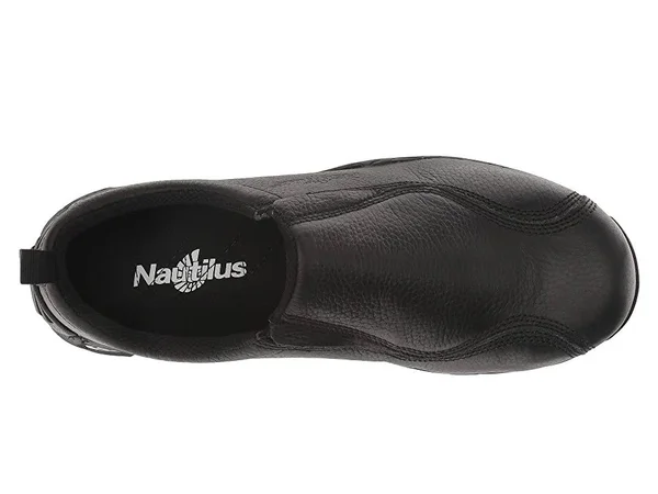 Nautilus Men's Black ESD Slip-On Work Shoes - Steel Toe