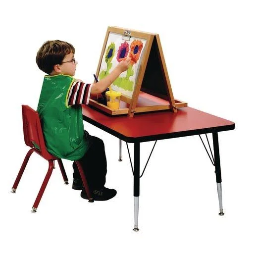 Colorations Tabletop Easel Featuring Magnetic Dry Erase Board - Chalkboard and Clips to Hold Paper