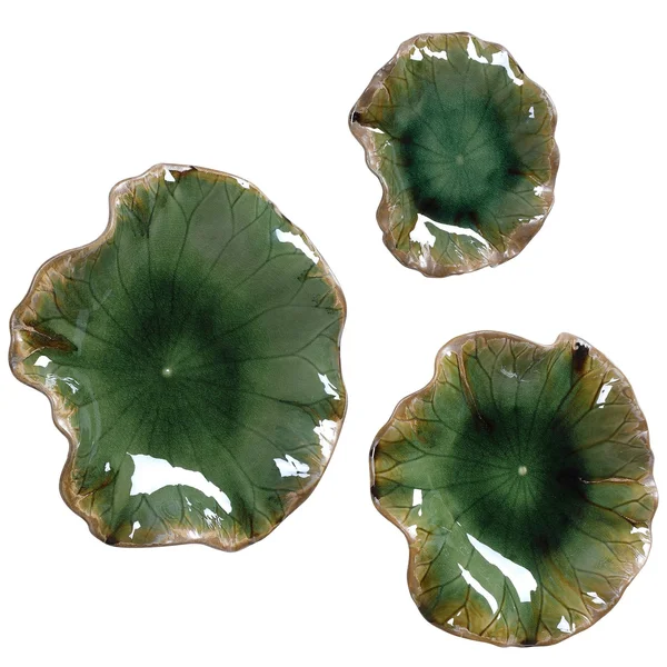 Uttermost 04247 Abella Green Ceramic Wall Decor - Set of 3
