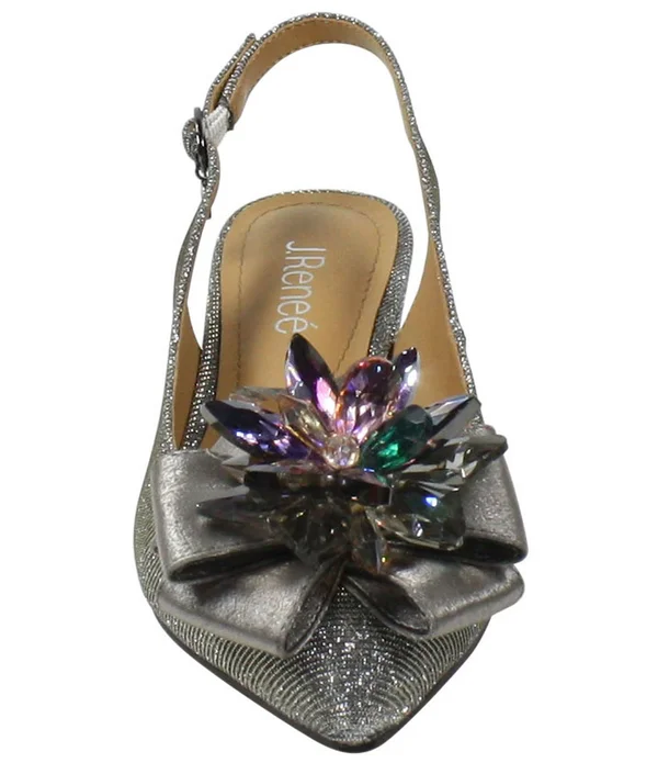 J. Renee Faaye Women's Pewter Pump 6 M