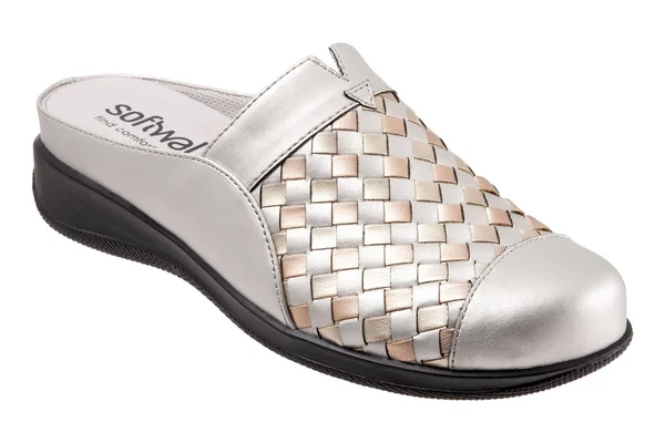 Softwalk Women's San Marcos Woven Clog - Size: 6, Metallic Mul Leather