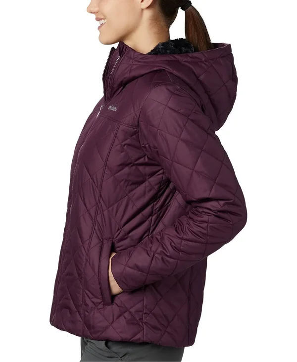 Columbia Women's Copper Crest Hooded Jacket - Small, Black Cherry