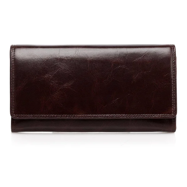 Vicenzo Leather Pelomas Distressed Leather Trifold Women's Coin Purse (Brown)