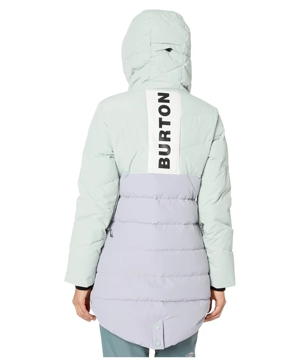Burton Women's Loyle Down Jacket, Aqua Gray, Lilac Gray, Timber Wolf, Sunny Lime, Xs