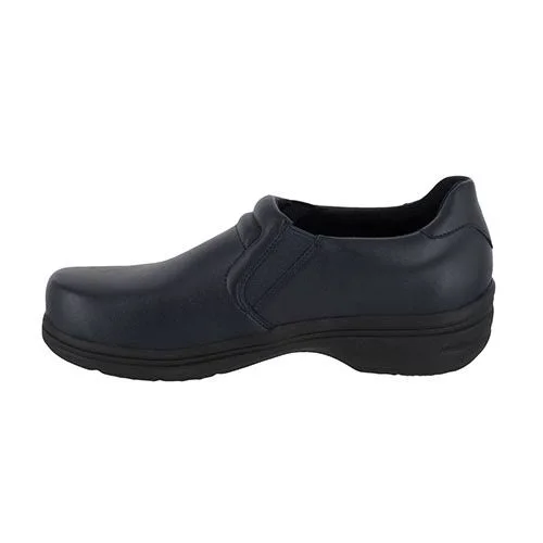 Easy Works by Easy Street Bind Work Shoes 5 M Blue Mosaic Patent