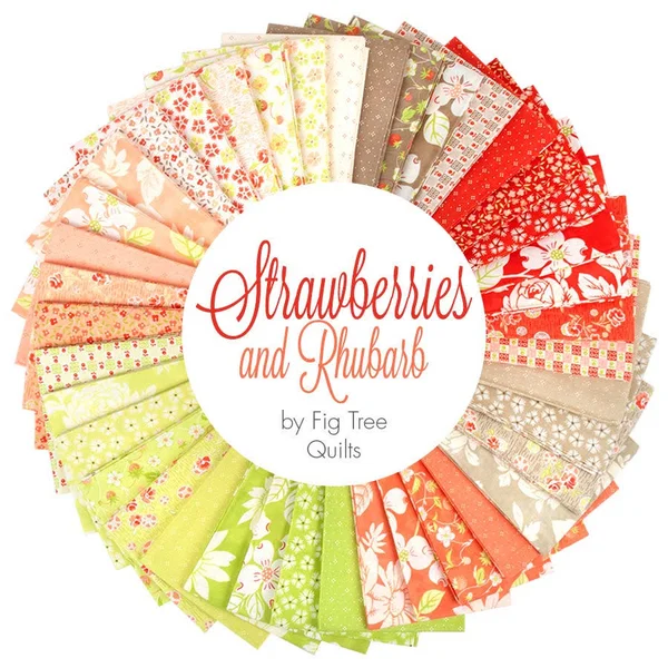 Moda Fabrics Strawberries & Rhubarb Fat Quarter Bundle - 18 x 22 inches