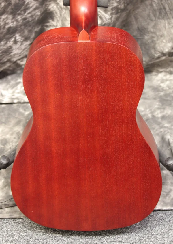 Luna Uke Vintage Mahogany Ukulele - Baritone - Red Satin
