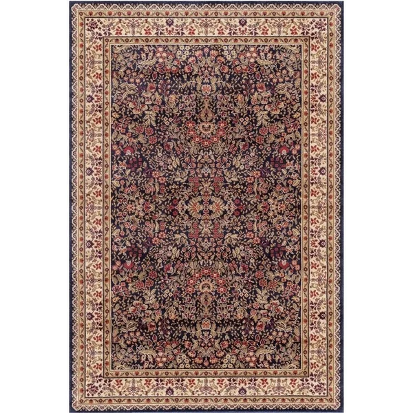 Concord Global 2&3x22 x 7&7x22 Ivory Jewel Sarouk Runner Area Rug