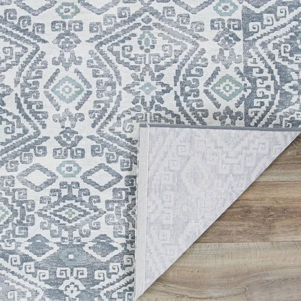 Couristan Everest Bohemia Greystone-Lime 4 ft. x 5 ft. Area Rug