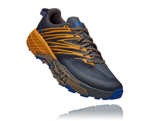 Hoka Men's Speedgoat 4 Castlerock/Golden Yellow - 15