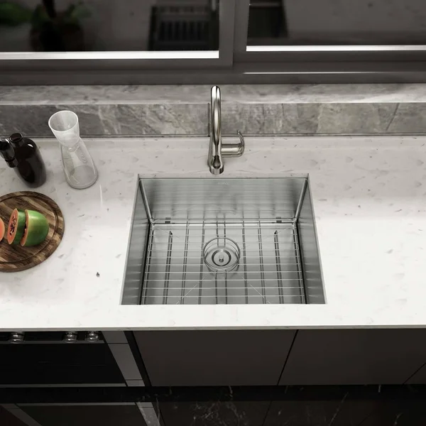 TORVA 22.5 inch Undermount 16 Gauge Single Bowl Stainless Steel Kitchen Sink - Bar or Prep Sink