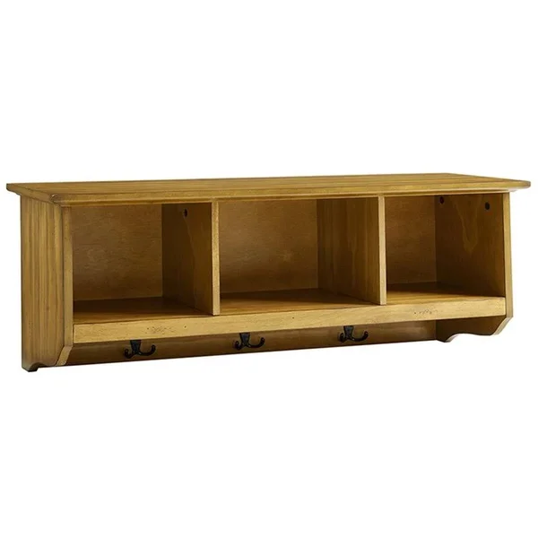Brennan Entryway Bench and Shelf Set Natural - Crosley