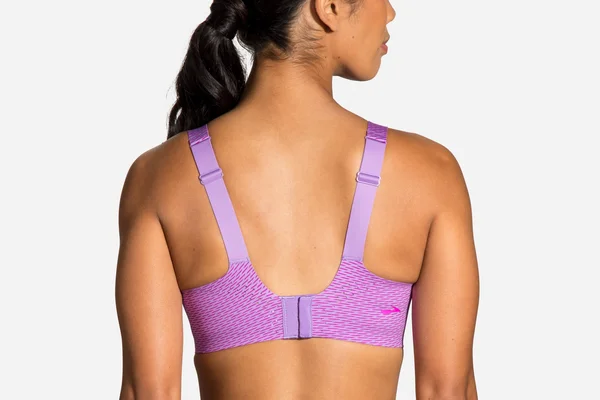 Brooks Dare Scoopback Run Bra Heliotrope Texture Print
