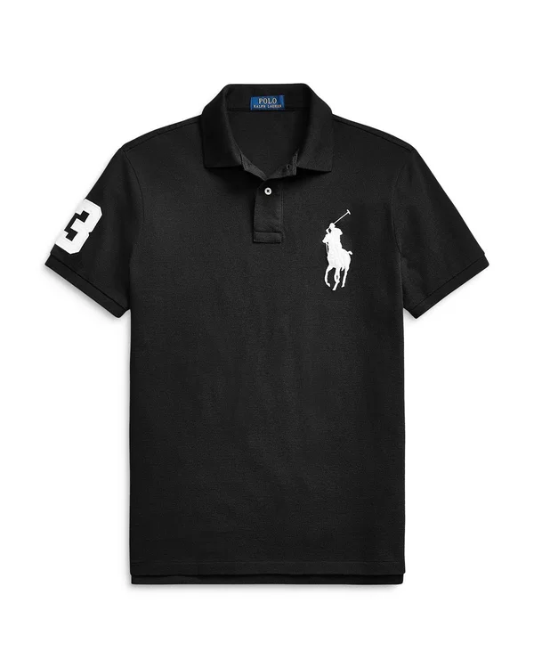 Polo Ralph Lauren Men's Big Pony Custom Slim Fit Mesh Polo - Red