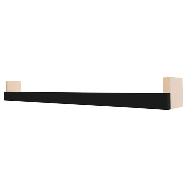 Nico & Yeye Minimo Modern Floating Shelf - Maple (Color: Black, Size: Large)
