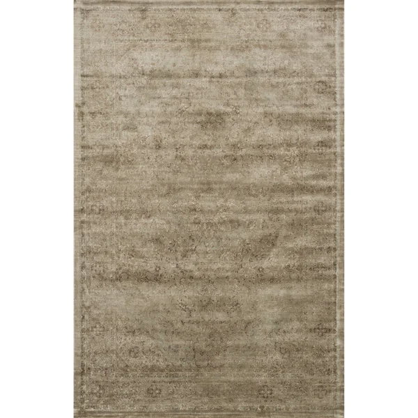 Alexander Home Natalie Traditional Distressed Taupe Floral Rug - Taupe 9&2x22 x 12&2x22