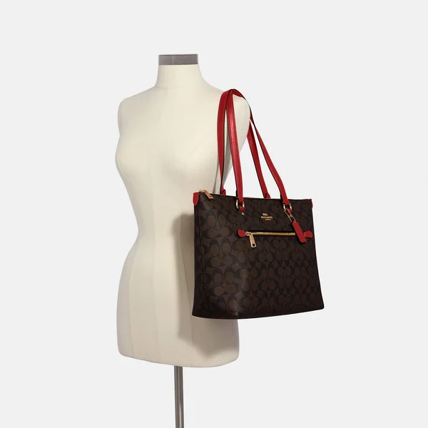 Coach Bags - Coach Gallery Tote, Color: Brown/Red, Size: Os, Arlene_Jacquez&s Closet