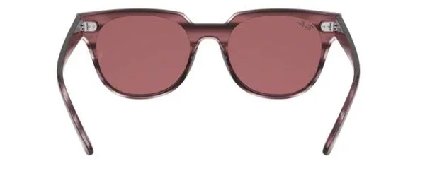 Ray Ban RB4368NF Blaze Meteor Sunglasses - 643175 Striped Havana Bordeaux/Dark Violet
