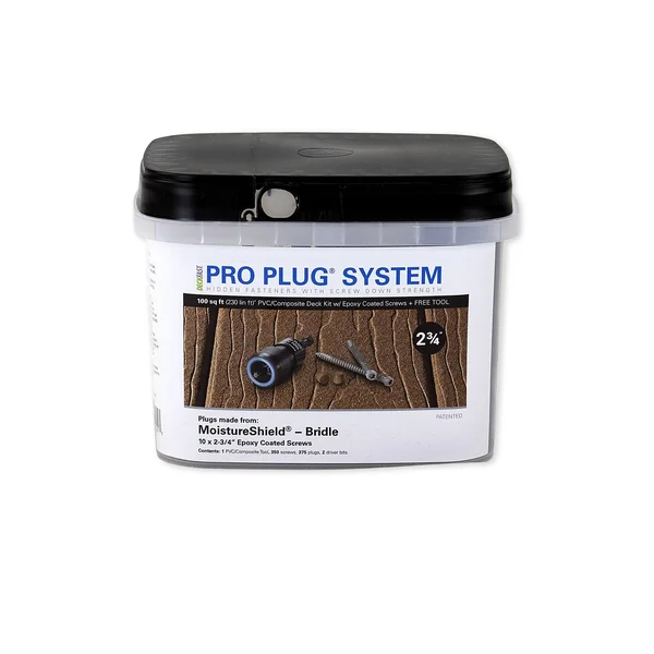 Starborn Industries Pro Plug System for MoistureShield Decking - 100 Square Feet - 305 Stainless Steel - #10 x 2-1/2x22 - Moistu