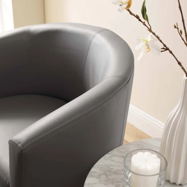 Modway Divulge Armchair and Ottoman - Gray