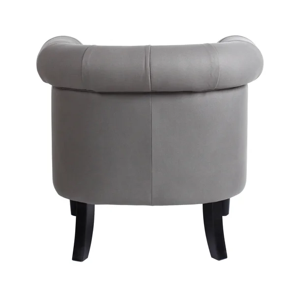Global Pronex Accent Chair and Storage Ottoman Set, Armchair and Footrest for Living Room Bedroom Home Office, Grey