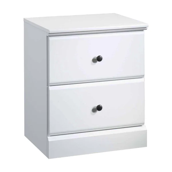 Sauder Parklane Nightstand - Soft White Finish Home Bedroom Furniture
