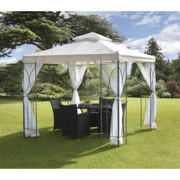 Suntime Polenza Cream Gazebo PA Coating Steel White Net, 98x22