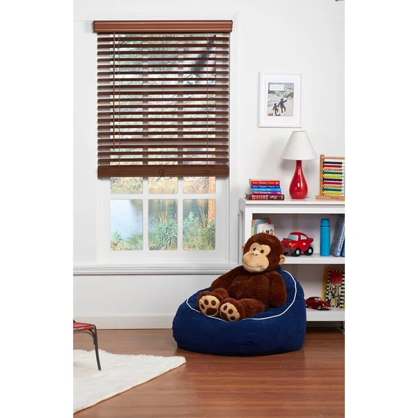 Copper Grove Yerevan 48-Inch Dark Oak Cordless Faux Wood Blind - 51.5 x 48
