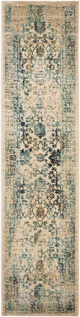Safavieh EVK510F Evoke Beige, Turquoise Area Rug - 2& x 10&