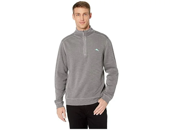 Tommy Bahama Men's Tobago Bay Half-Zip Sweatshirt - Cave - Size XXXL