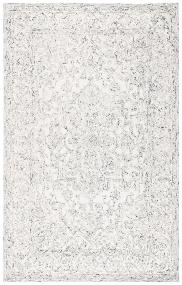 Safavieh Trace Rug Collection TRC302H - Ivory - Charcoal - 4' x 6'