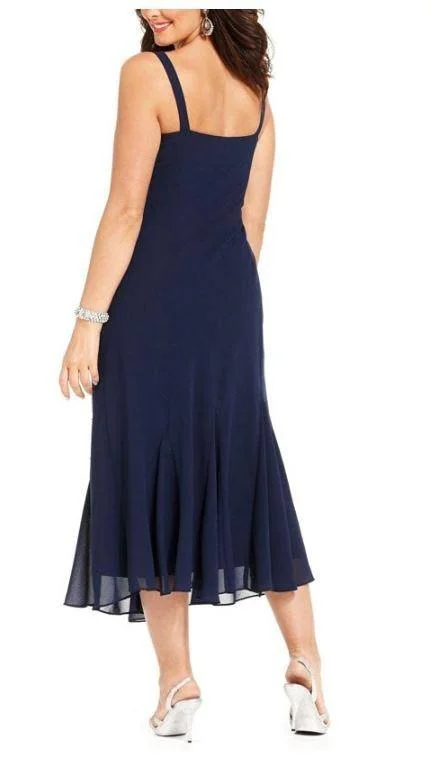 Ru0026M Richards Women's Plus Size Beaded Jacket Dress - Mother of The Bride Dresses, 22W Navy, Blue