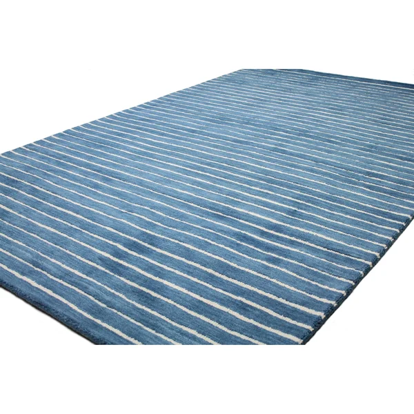 Bashian Contempo ALM71 Area Rug, 3&6x22 x 5&6x22 - Azure