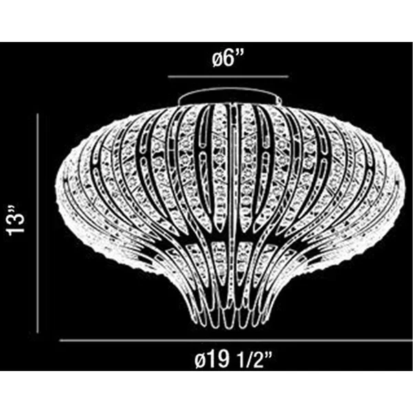 Eurofase Lighting 26328-010 Monica Flush Mount Light - Chrome