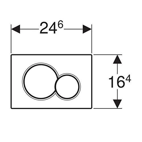 Geberit 115.770 Sigma 01 Dual-Flush Actuator PLATE - Matte Chrome