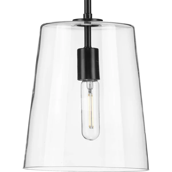 Progress Lighting Clarion 1-Light Black Small Pendant