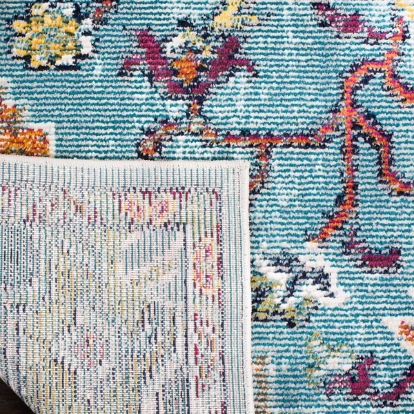 Safavieh Crystal Light Blue/Fuchsia 4 ft. x 4 ft. Square Area Rug