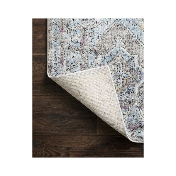 Loloi Dante DN-03 6&7x22 x 9&2x22 Granite - LT. Blue Area Rug