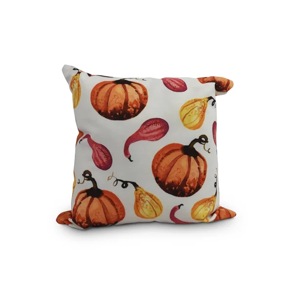 Contemporary Home Living 26x22 White Throw Pillow with Vegetables Design - Down Alternative Filler
