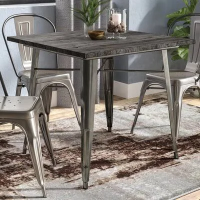 Fortuna 31.5x22 Dining Table Trent Austin Design Color: Metallic